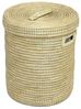 Dekoleidenschaft Wäschekorb aus Seegras mit Deckel, Wäschesammler mit Textileinlage, in 2 Größen, Wäschetonne Wäschebox Aufbewahrungskorb Wäschebehälter Laundry Basket Bild 2