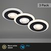 BRILONER Leuchten - 3er Set Einbauleuchten Decke LED, LED Lichtring, Einbaulampen flach LED, Einbaustrahler Bad, Badeinbaustrahler IP44, Schwarz, 84x34 mm (DxH) Bild 2