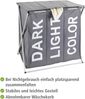 Dreifach Wäschekorb, klappbarer Wäschekorb TRIO TOP - 57 x 57 x 38, WENKO Bild 3