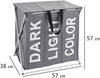 Dreifach Wäschekorb, klappbarer Wäschekorb TRIO TOP - 57 x 57 x 38, WENKO Bild 4