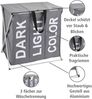 Dreifach Wäschekorb, klappbarer Wäschekorb TRIO TOP - 57 x 57 x 38, WENKO Bild 2