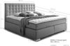 Möbel-Eins ISABELL Boxspringbett schwarz 180x200 cm, Härtegrad 2+4 Bild 3