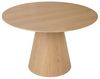 byLIVING Esstisch Rond/runde Tischplatte/Echtholz-Furnier Eiche Natur lackiert/für bis zu 5 Personen/Küchentisch/Esszimmertisch/Säulentisch/D 120, H 75 cm Bild 5