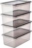 keeeper Aufbewahrungsboxen mit Air Control System, 4-teiliges Set, 4x5,6 l, Bea, Transparent (Crystal Grey) Bild 1