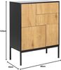Highboard 'SEAFORD', Wildeiche Look Metall mattschwarz, 3-türig Bild 3