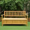 Sitzbank Truhenbank Auflagenbox Gartenbank Holz Gartenbox Box Gartentruhe NEU Bild 2