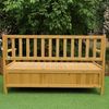Sitzbank Truhenbank Auflagenbox Gartenbank Holz Gartenbox Box Gartentruhe NEU Bild 5