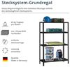 SCHULTE Regalwelt Steckregal mit 4 PowerMAX Fachböden, 65 kg Tragkraft, 180x60x40 cm (HxBxT) Bild 3
