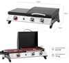 Royal Gourmet 3 Brenner Gasgrill, 3 in 1 Tischgrill mit Grillen, Braten, Kochen, Campinggrill mit Klappbare Seitenablage, Tragbarer Picknickgrill mit 8,5 kW Schwarz Bild 3
