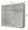 Fabryka Mebli Idźczak Schiebetürenschrank, eleganter Kleiderschrank Schrank Garderobe Spiegel Multi 31-180 cm, Schlafzimmer- Wohnzimmerschrank Schiebetüren Modern Design (Schwarz/Schwarz) Bild 3