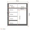 Fabryka Mebli Idźczak Schiebetürenschrank, eleganter Kleiderschrank Schrank Garderobe Spiegel Multi 31-180 cm, Schlafzimmer- Wohnzimmerschrank Schiebetüren Modern Design (Schwarz/Schwarz) Bild 5