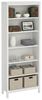 Dmora - Bücherregal Mariette, Büroregal, Mobiler Buchhalter, Bücherbrett, 78x33 h199 cm, Weiß Bild 3