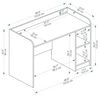 Stylish Study Desk, Atlantic Pine & Beige, 123.6 x 83 x 23.6 cm | 100% Melamine Coated Particle Board, 18 mm Thick | Perfect for Home Office & Study Bild 2