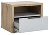 Composad | Nachttisch der Linie VELATA mit 1 Schublade und 1 Fach, moderner und eleganter Nachttisch, (BxHxT) 52 x 41,1 x 40,5 cm, Farbe Eiche Honig und Grau lackiert, hergestellt in Italien Bild 4