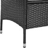 SVITA 'CHICAGO' Gartenbank, Stahl/Rattan/Polyester Schwarz, 84 x 62 x 134 cm Bild 4