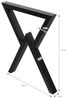 ML-DESIGN Tischbein 2er Set Tischgestell Tischkufen Möbelfüße aus Stahl Industriedesign, Kufengestell X-Form Schwarz für Esstisch/Schreibtisch DIY-Projekte Bild 5