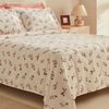 Karaca Bettwäsche Silvie 100% Baumwolle Doppelbett Tagesdecke Bettdecke Decke Set Rot Bild 3