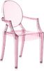 Kartell Ghost Stuhl Lou, rosa transparent, 39 x 37 x 63 cm Bild 1