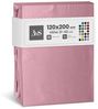 Bettwaesche-mit-Stil Mako-Satin Spannbettlaken rosa 120x200cm Höhe 31-40cm Bild 1