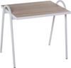DRW Set mit 3 Beistelltischen aus Holz und Metall, 38 x 48 x 41 cm, weiß und Eiche, 38 x 48 x 41 cm Bild 1