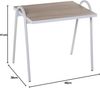 DRW Set mit 3 Beistelltischen aus Holz und Metall, 38 x 48 x 41 cm, weiß und Eiche, 38 x 48 x 41 cm Bild 2