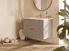 Vente-unique - ZEVARA Waschbeckenmöbel Holz, Platte Beige - B 46 cm x H 57 cm x L 80 cm Bild 5