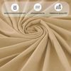 Buymax® Topper Spannbettlaken 160x200 cm Spannbetttuch 100% Baumwolle Jersey für Matratzentopper bis 12 cm Matratzenhöhe Bettlaken für Boxspringbett Topper, Sand Bild 5