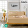 Buymax® Topper Spannbettlaken 160x200 cm Spannbetttuch 100% Baumwolle Jersey für Matratzentopper bis 12 cm Matratzenhöhe Bettlaken für Boxspringbett Topper, Sand Bild 2