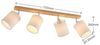 Lindby Deckenstrahler Imarin, Holz IP20, 4 x 15 W LED Bild 4