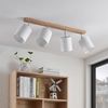 Lindby Deckenstrahler Imarin, Holz IP20, 4 x 15 W LED Bild 3