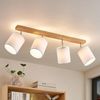 Lindby Deckenstrahler Imarin, Holz IP20, 4 x 15 W LED Bild 2