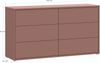 Forte ALICE SPRINGS Sideboard 150 155, modernes, großes Sideboard mit 3 Schubladen, Wohnzimmer, Holzwerkstoff, Terrakotta, 154,1 cm breit x 83,1 cm hoch x 41,5 cm tief Bild 2