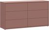 Forte ALICE SPRINGS Sideboard 150 155, modernes, großes Sideboard mit 3 Schubladen, Wohnzimmer, Holzwerkstoff, Terrakotta, 154,1 cm breit x 83,1 cm hoch x 41,5 cm tief Bild 4
