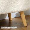 HOMCOM Sitzbank mit Stauraum, Deckel, Teddysamtoptik (Truhenbank, 1-St, Polsterbank), für Flur Schlafzimmer Wohnzimmer, Holzrahmen 82 x 41 x 45 cm Weiß Bild 5
