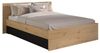Vente-unique - VARLY Bett Holz, Platte SchwarzBeige - B 204 cm x H 83 cm x L 164,5 cm Bild 4