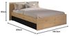 Vente-unique - VARLY Bett Holz, Platte SchwarzBeige - B 204 cm x H 83 cm x L 164,5 cm Bild 3