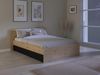 Vente-unique - VARLY Bett Holz, Platte SchwarzBeige - B 204 cm x H 83 cm x L 164,5 cm Bild 2