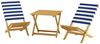 Erst-Holz V-10-351 2 Stühle mit Tisch, Buche, blau/weiß Bild 1