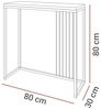 Lookway Konsolentisch Konsolentisch PRIME, Beistelltisch mit Oberfläche aus Matt, Breitea 80/100 cm Bild 3