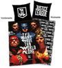 Herding Bettwäsche Justice League, 80x80+135x200 cm Superhelden Bettbezug Kissenbezug atmungsaktiv schwarz/rot Bild 2