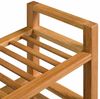 vidaXL Schuhregal mit 3 Etagen 100x27x60 cm Massivholz Eiche 244209 Bild 4