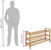 vidaXL Schuhregal mit 3 Etagen 100x27x60 cm Massivholz Eiche 244209 Bild 3
