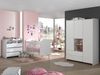 Kleiderschrank >KIDDY< in Weiß aus Massiv Kiefer und MDF - 133x190x55cm (BxHxT) Bild 2