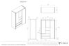 Kleiderschrank >KIDDY< in Weiß aus Massiv Kiefer und MDF - 133x190x55cm (BxHxT) Bild 3