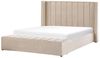 Bett mit Stauraumbank NOYERS 180 x 200 cm Samtstoff Beige Bild 4