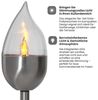Star LED-Solar-Fackel"Olympus", Edelstahl, 3er Set, Silber Bild 2
