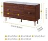 Furniture 247 Kommode mit Schubladen Anrichte aus Holz Ashton Versanora VNF-00081 Bild 3