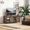 HOMCOM TV-Board für Fernseher bis zu 60 Zoll, mit 2 Schränken und 2 Regalebenen (Fernsehtisch, 1 St, TV-Schrank), für Wohnzimmer, 120 x 40 x 54 cm Braun Bild 2