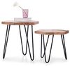 byLIVING Zweisatztisch ELEA / Mangoholz natur, Metall schwarz / B 45, H 55/45, T 40 cm Bild 4