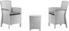 Dmora - Lounge-Set für den Außenbereich Jupiter, Gartenset mit Kissen, Lounge-Set für den Innenbereich in Rattan-Optik, 100% Made in Italy, Weiß Bild 2